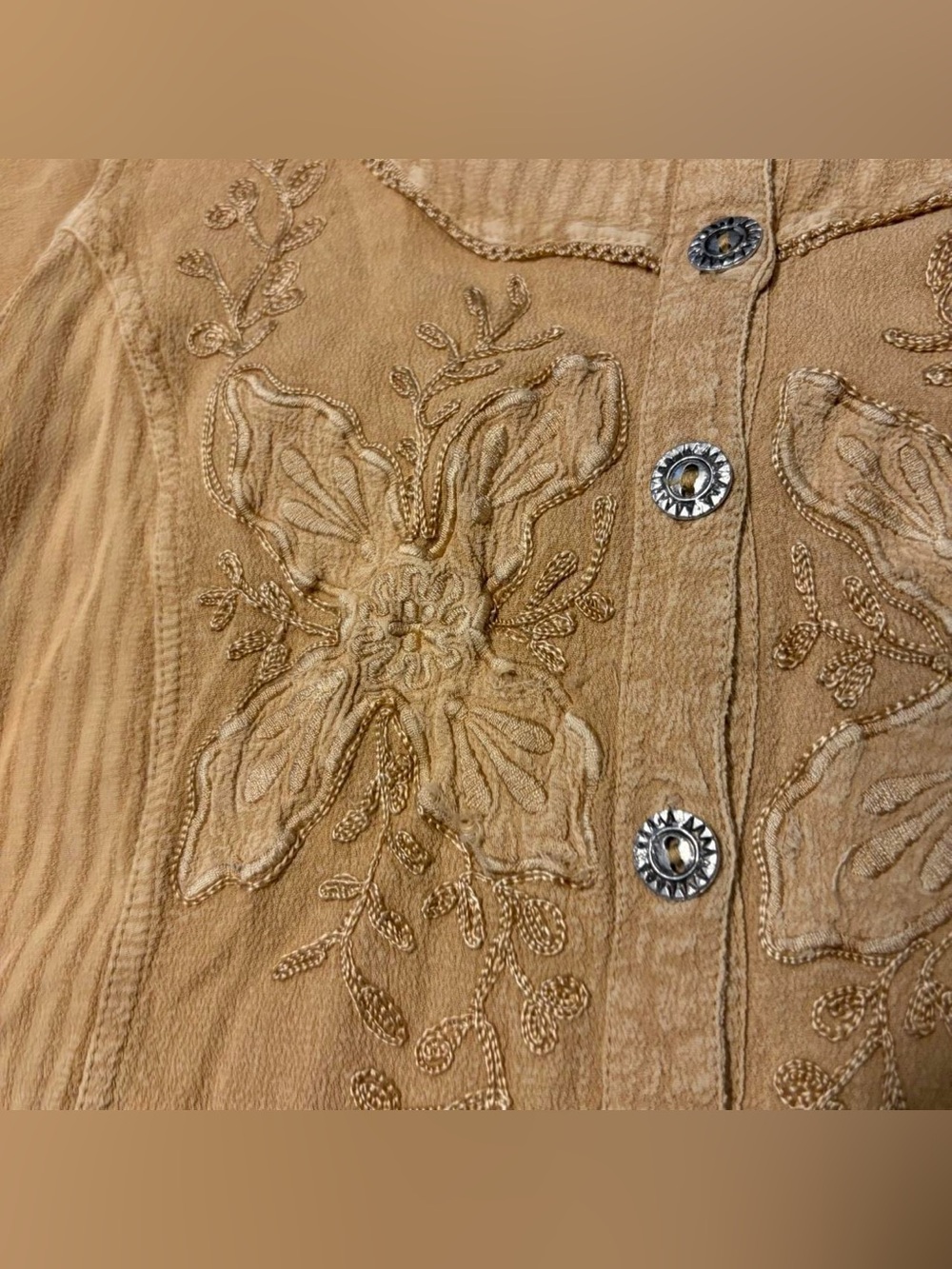 Western Grunge Floral Embroidered Top by Kaktus! - Picture 3 of 8